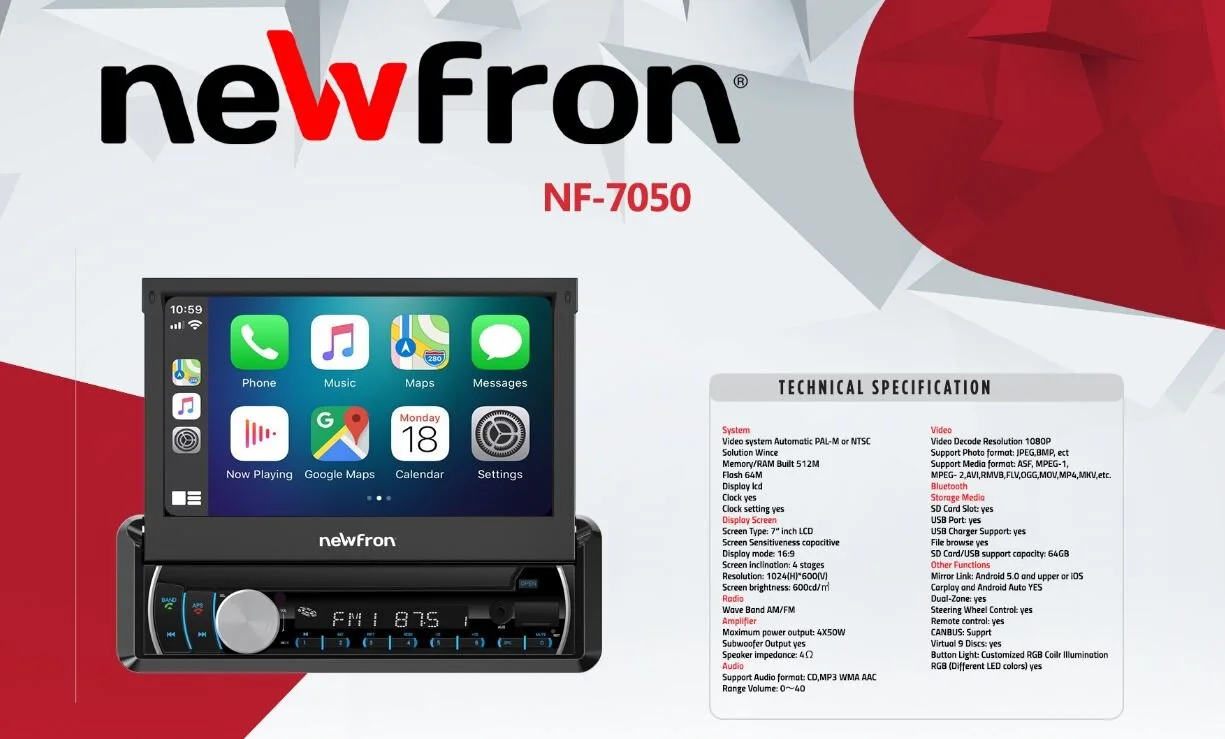 Newfron NF-7050 Car Play Indash 7 Inc Oto Multimedia